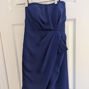 Strapless Indigo Cocktail Dress